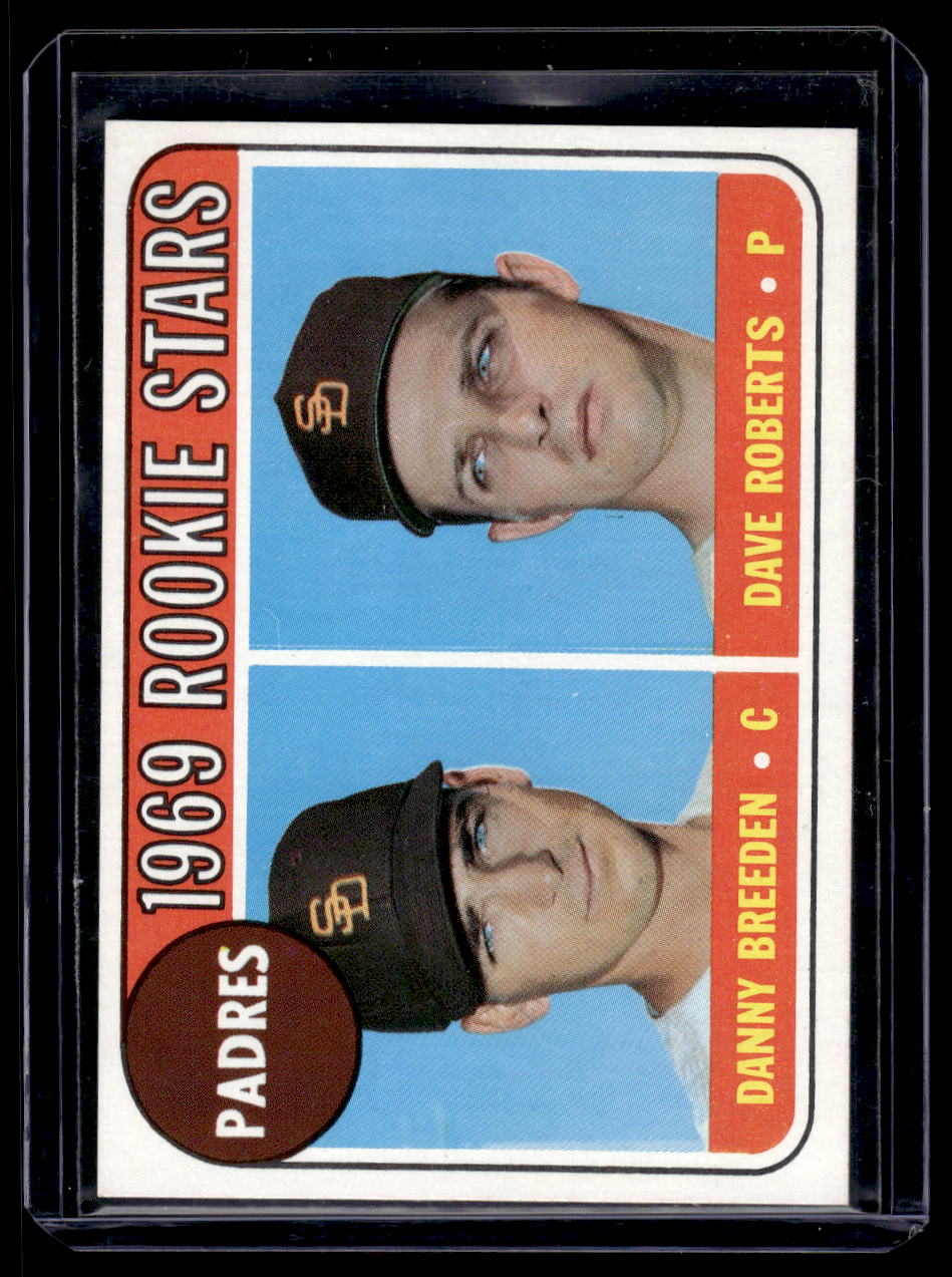 1969 Topps #536 Padres "1969 Rookie Stars" (Danny Breeden / Dave Roberts) RC