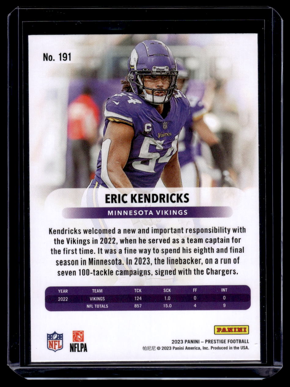 2023 Panini Prestige #191 Eric Kendricks (Minnesota Vikings)