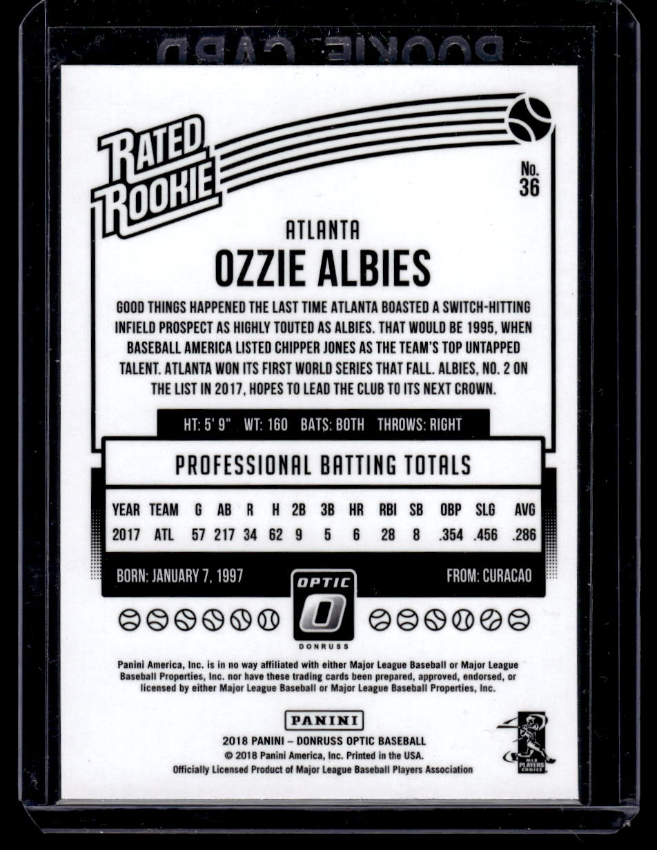 2018 Donruss Optic Rated Rookie #36 Ozzie Albies (Atlanta Braves)