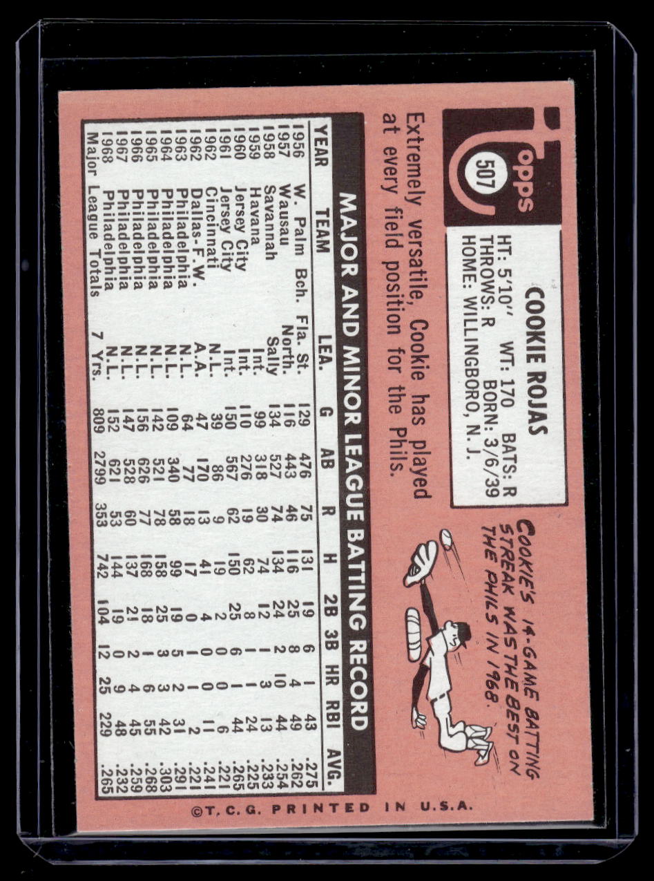 1969 Topps #507 Cookie Rojas (Philadelphia Phillies)