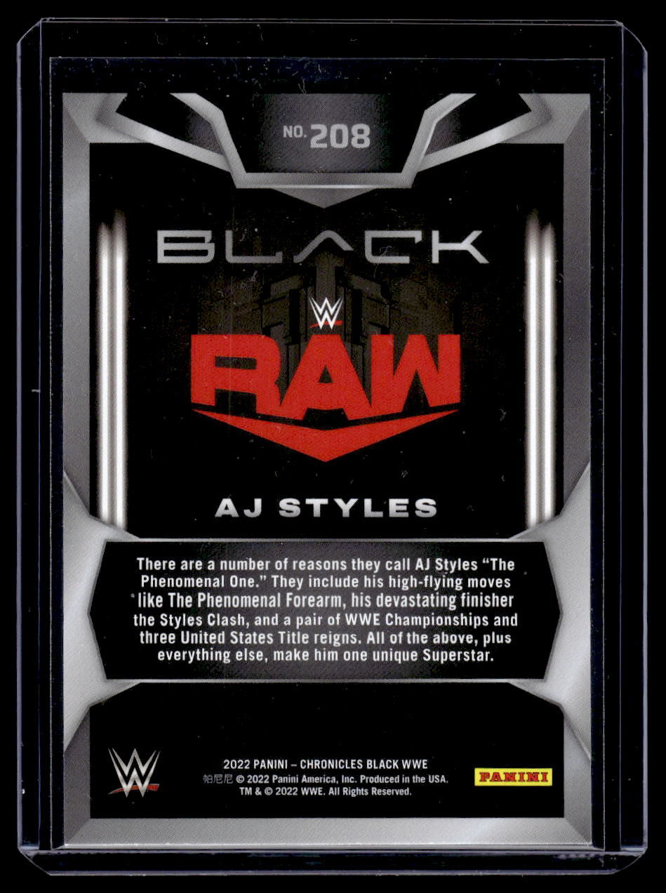 AJ Styles 2022 WWE Chronicles Black #208