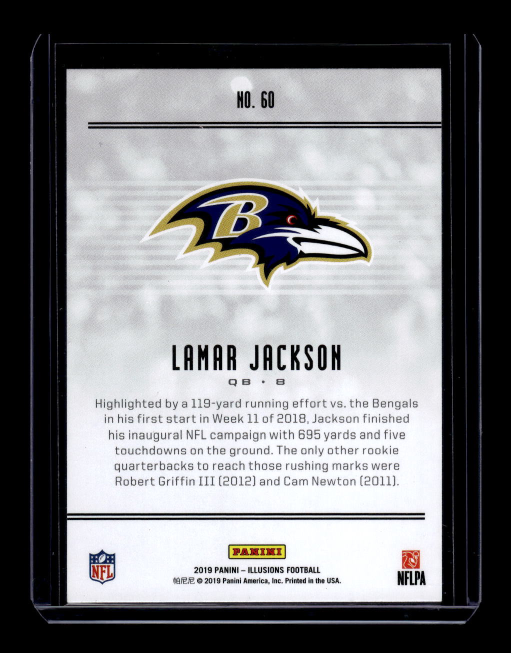 2019 Panini Illusions #60 Lamar Jackson (Baltimore Ravens)