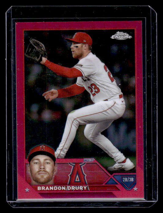 2023 Topps Chrome Update Brandon Drury #'d /399 Magenta Refractor #USC121 (Angels)