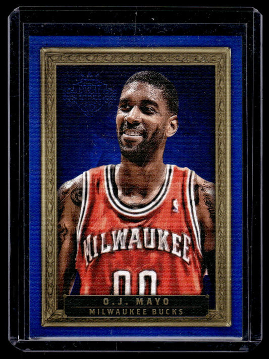 2013 Panini Court Kings Portaits #6 O.J. Mayo Blue Frame #'d /75 (Milwaukee Bucks)