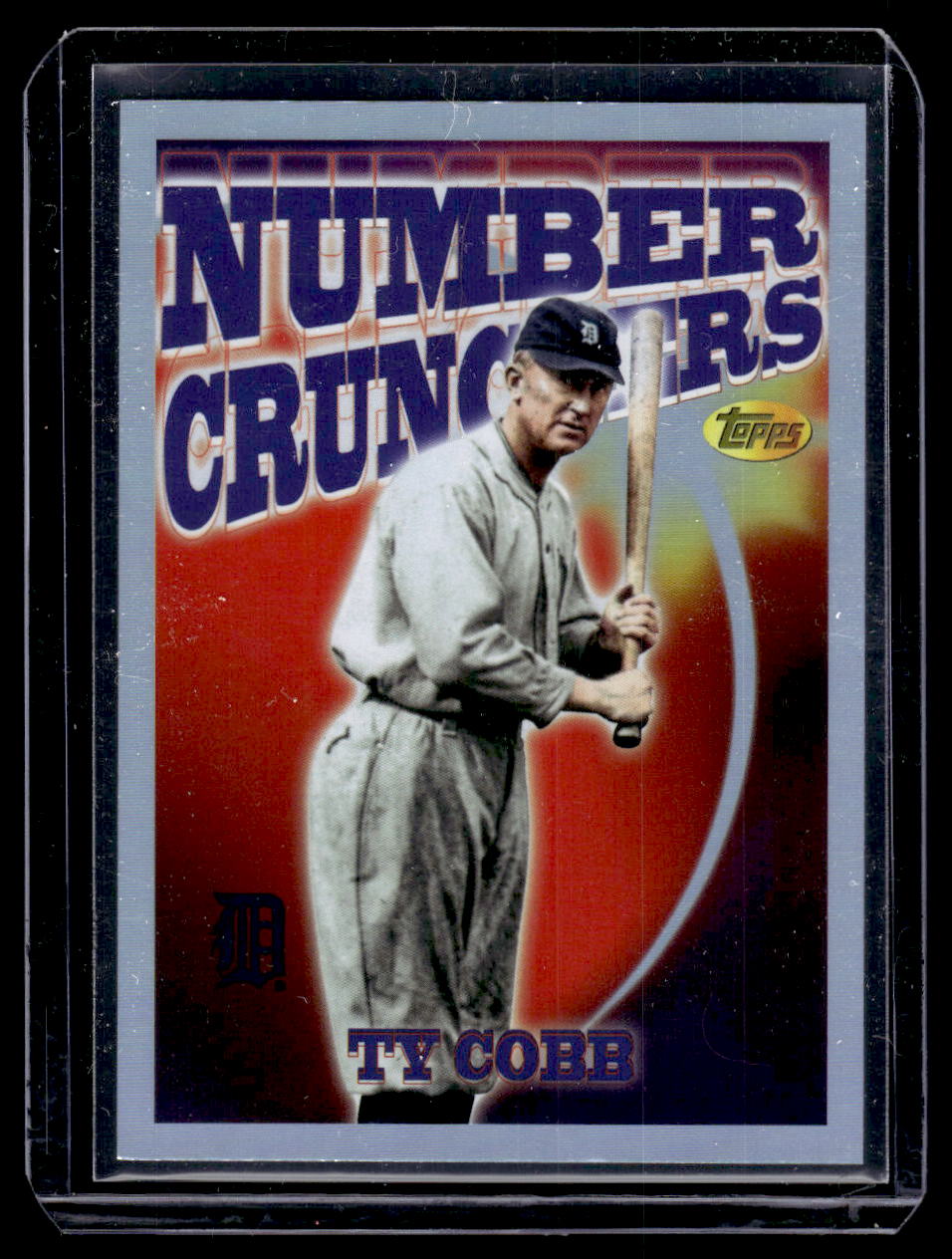 2023 Topps Archives Baseball Ty Cobb Number Crunchers Silver Foil Insert #SB-4 (Tigers)