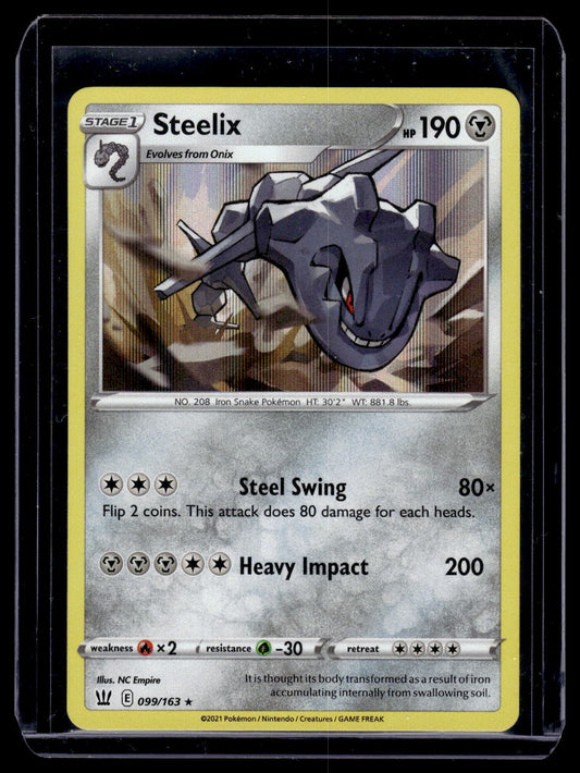 2021 Pokemon Battle Styles Steelix Holo Card #99