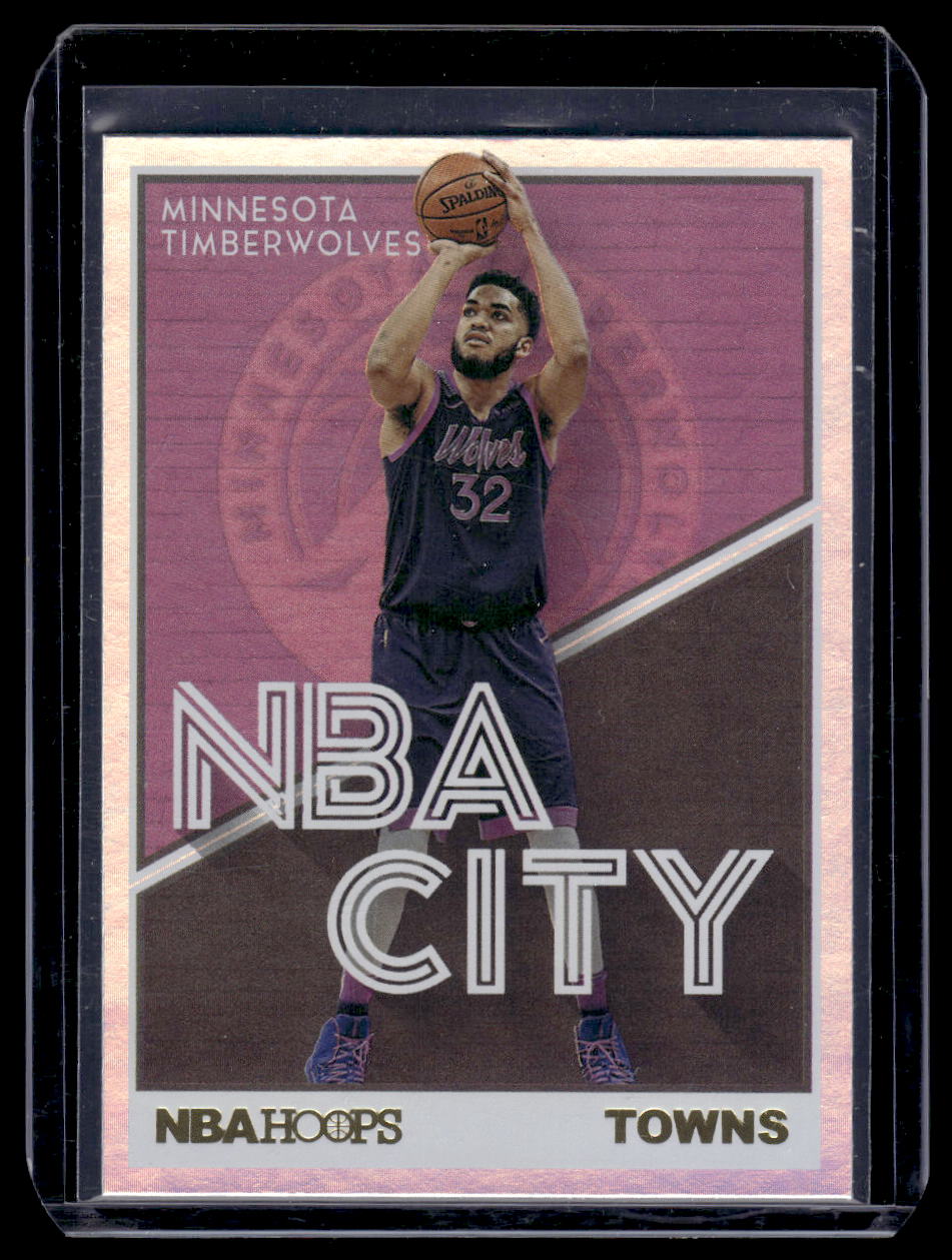 2019-20 Hoops Premium Stock NBA City #14 Karl-Anthony Towns (MInnesota Timberwolves)