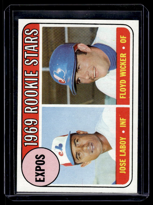 1969 Topps #524 "1969 Rookie Stars" (Jose Laboy / Floyd Wicker) RC