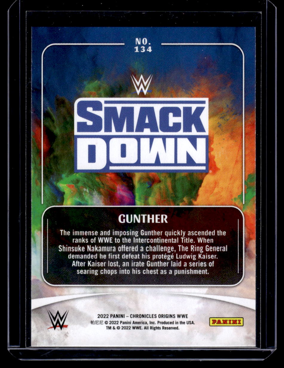 2022 Panini Chronicles Origins WWE Gunther Rookie RC Card #134