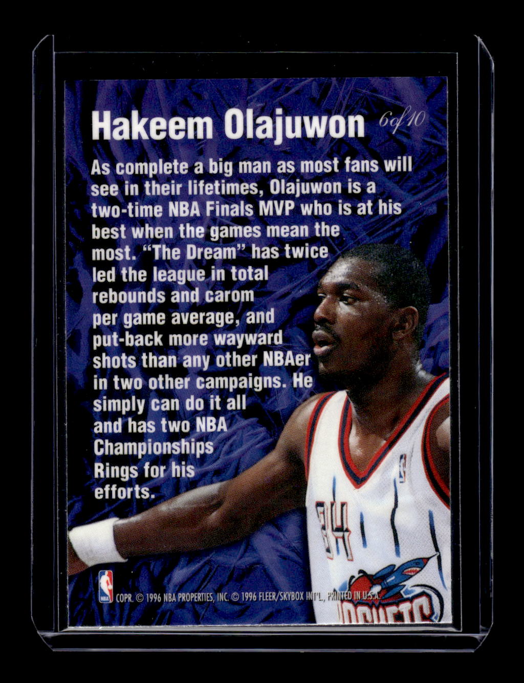 1995-96 Flair Anticipation #6 Hakeem Olajuwon (Houston Rockets)