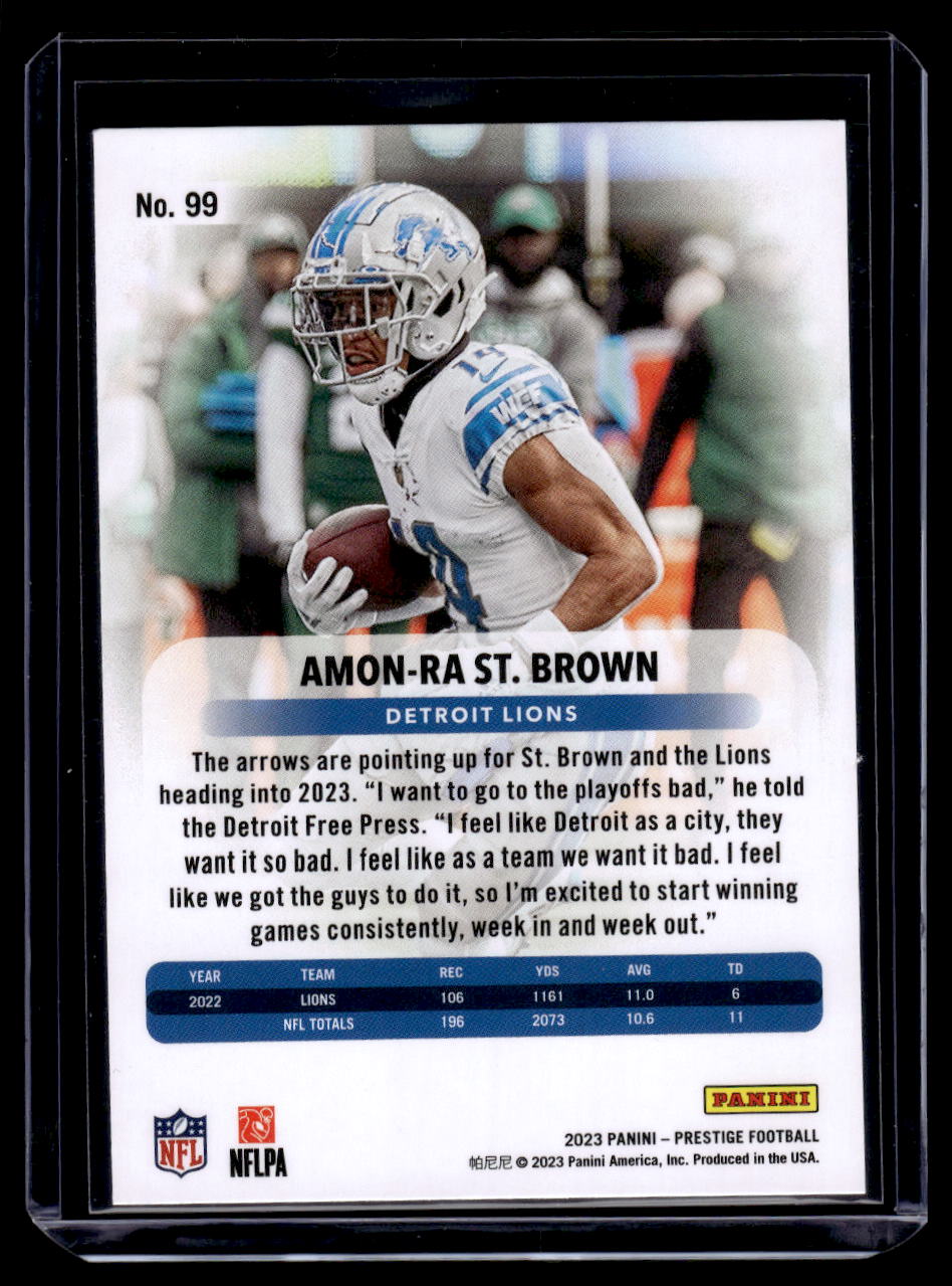 2023 Panini Prestige #99 Amon-Ra St. Brown (Detroit Lions)