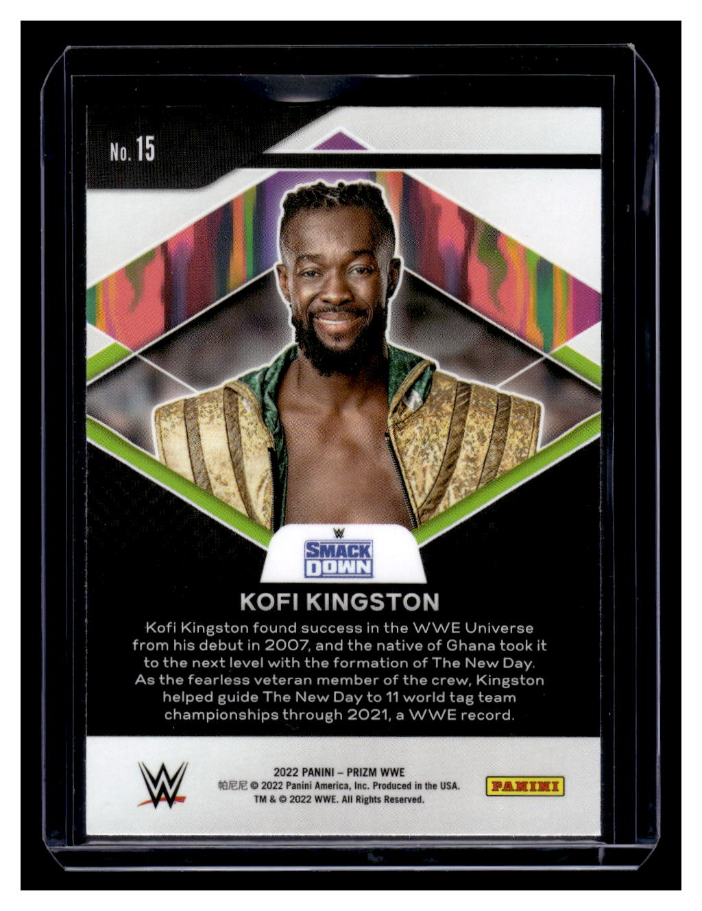 2022 Panini Prizm WWE "Fearless" Kofi Kingston #15