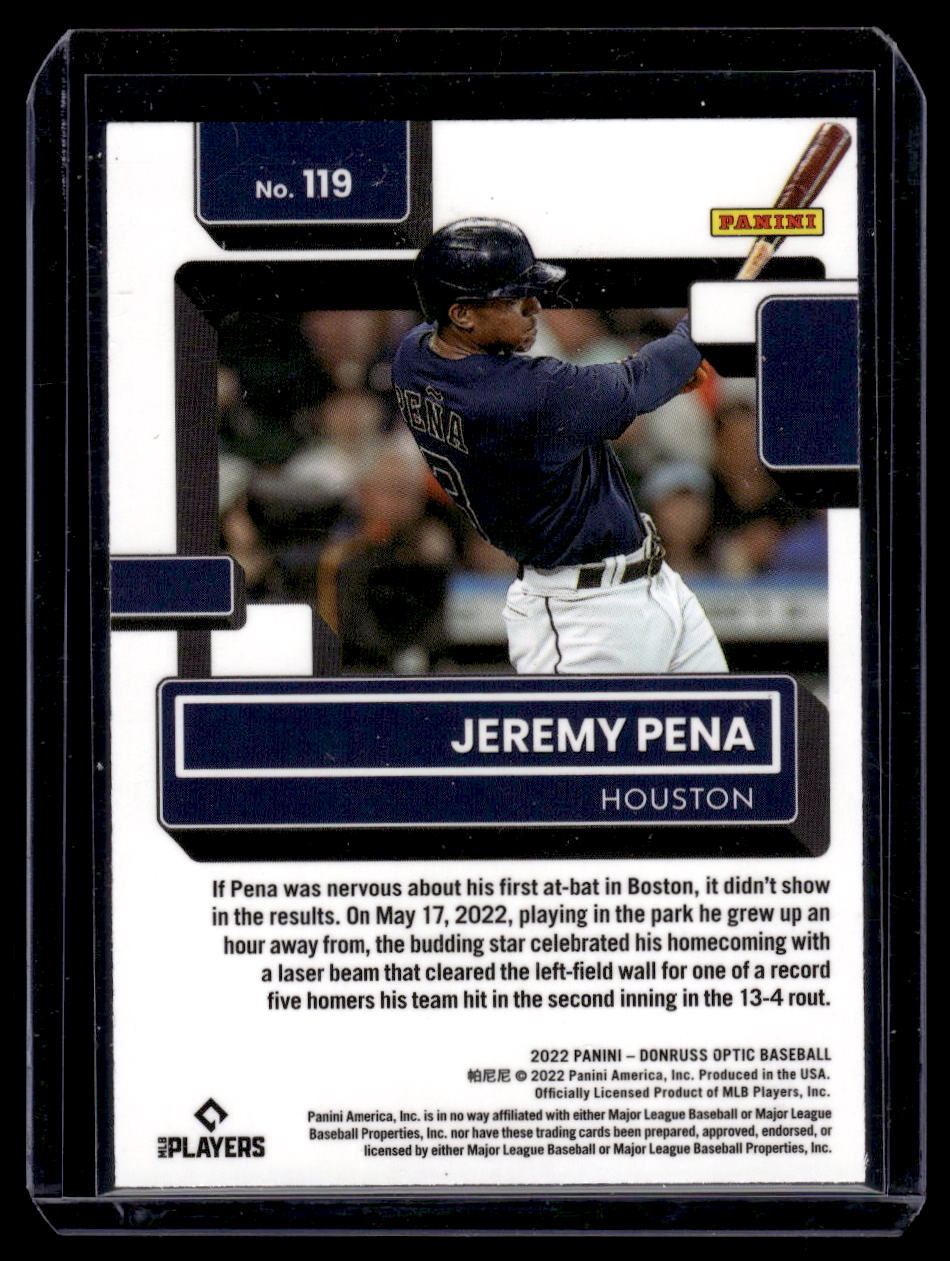 2022 Donruss Optic Rated Rookie #119 Jeremy Pena (Houston Astros)