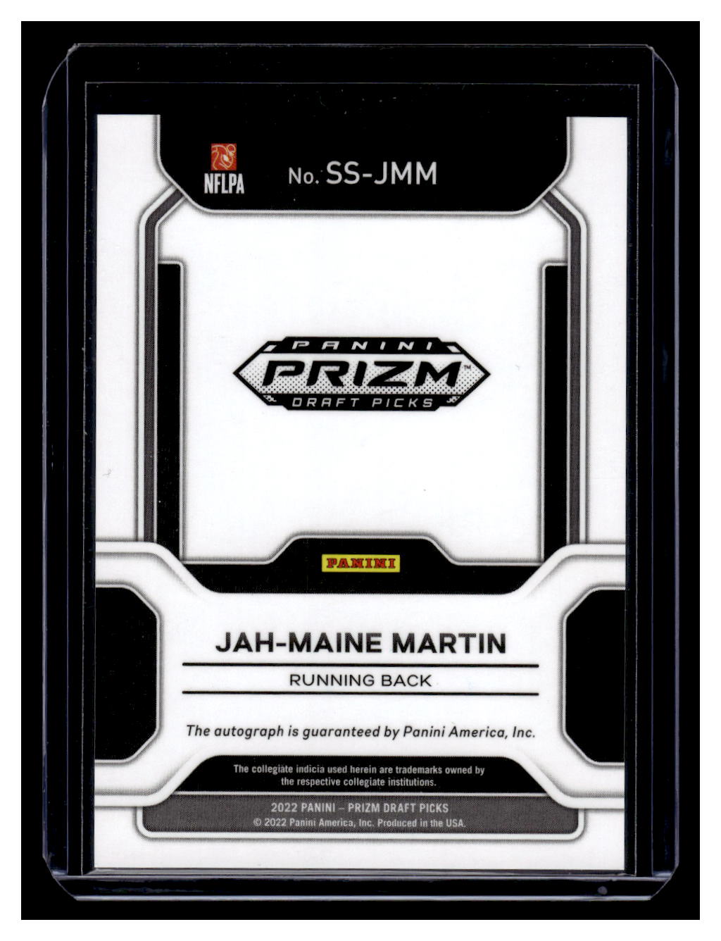 2022 Panini Prizm Draft Picks Autographs Silver #61 Jah-Maine Martin