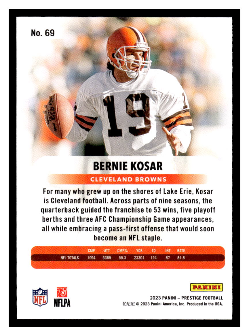 2023 Panini Prestige #69 Bernie Kosar (Cleveland Browns)