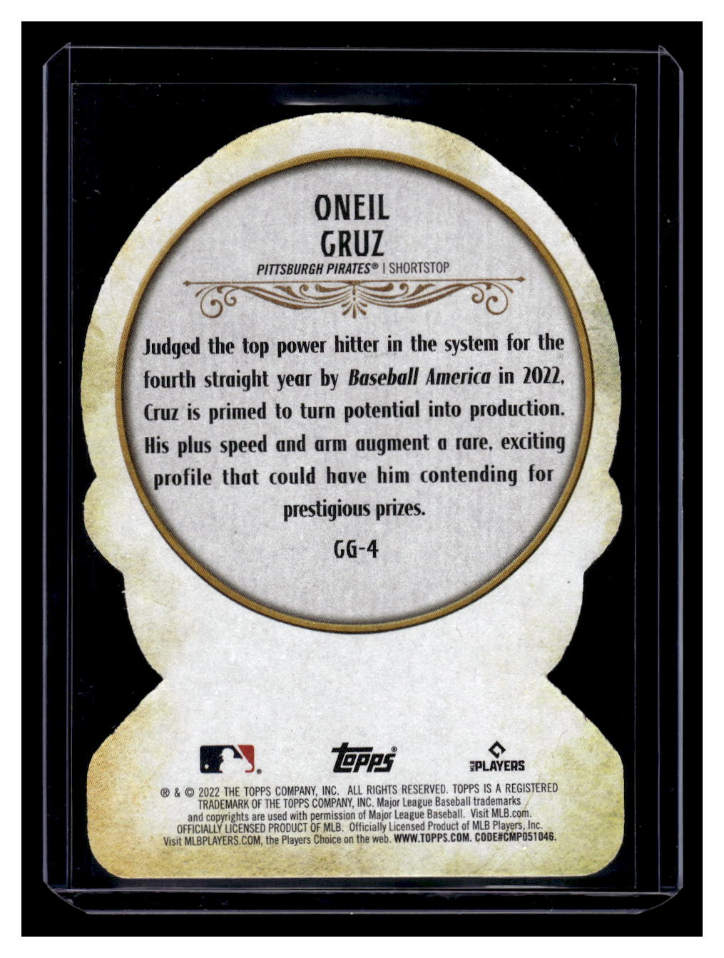 2022 Topps Gypsy Queen "Crystal Gazing Die-Cut" #CG-4 Oneil Cruz Rookie RC (Pittsburgh Pirates)