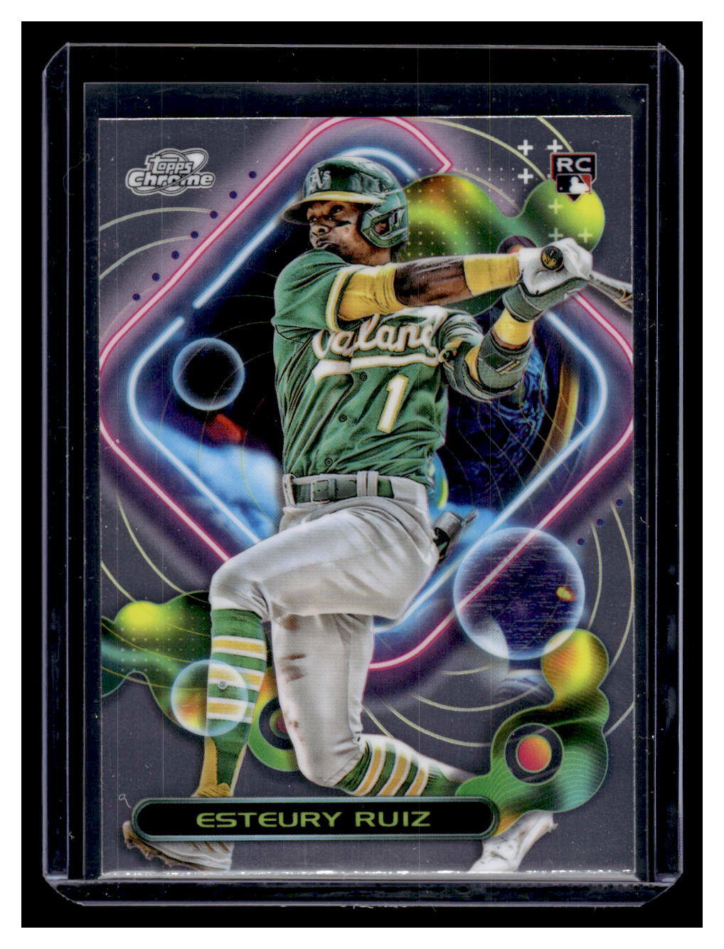 2023 Topps Chrome Cosmic #163 Esteury Ruiz Rookie RC (Oakland A's)