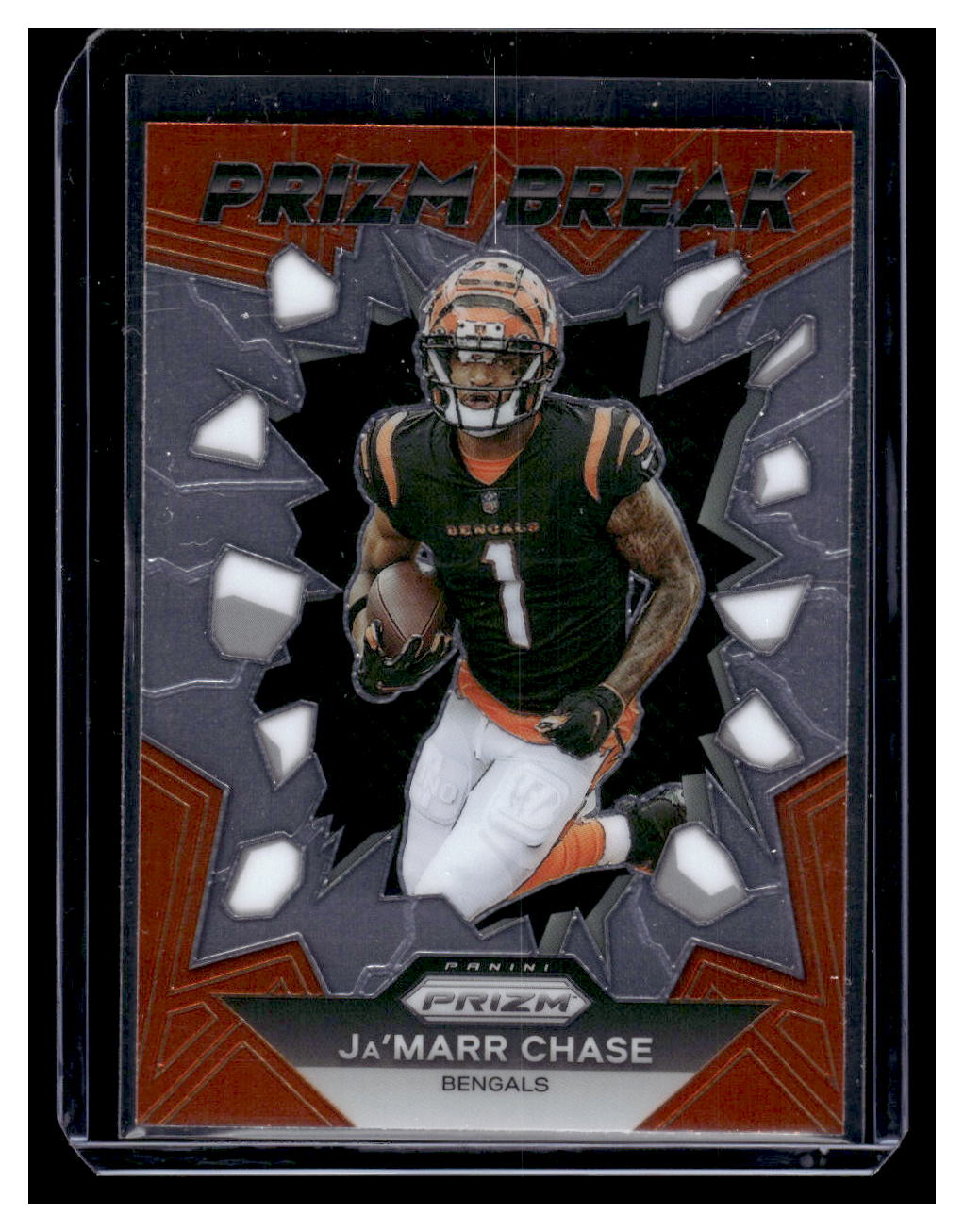 2023 Panini Prizm #PB-10 "Prizm Break Silver Insert" Ja'Marr Chase ( Cincinnati Bengals)