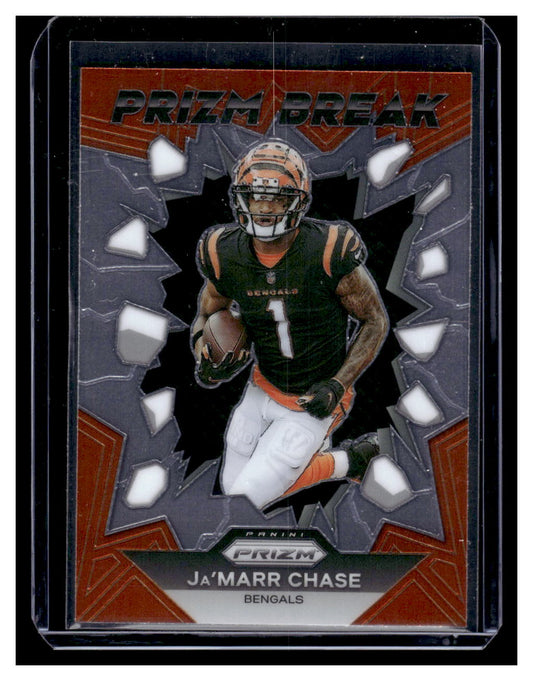 2023 Panini Prizm #PB-10 "Prizm Break Silver Insert" Ja'Marr Chase ( Cincinnati Bengals)