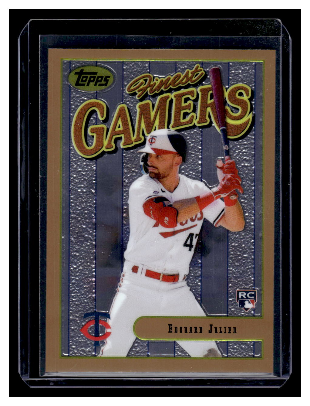 2023 Topps Finest #53 "GAMERS" Edouard Julien Rookie RC (Minnesota Twins)