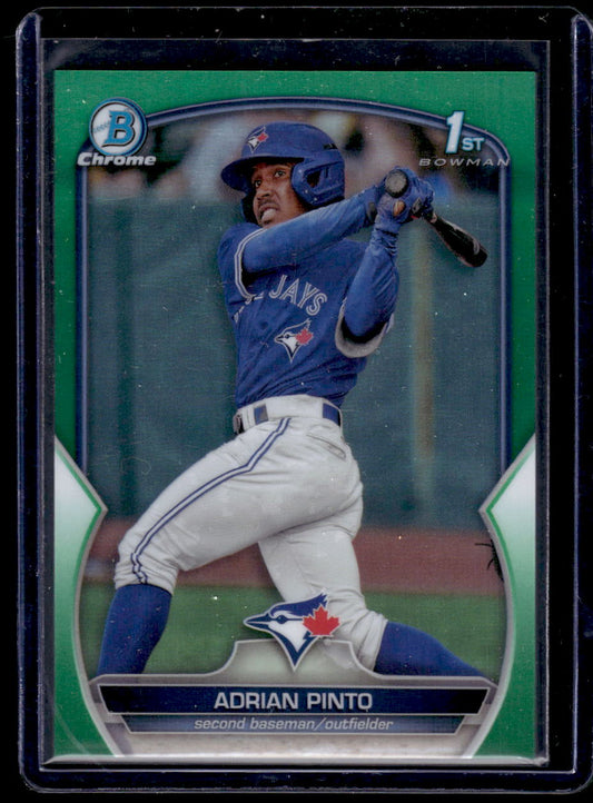 2023 Bowman Chrome "Chrome Prospects" #BCP-250 Adrian Pinto Green Refactor Rookie RC (Blue Jays)