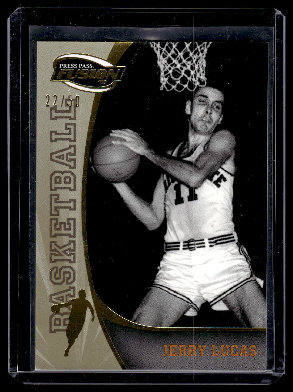 2009 Press Pass Fusion Gold #27 Jerry Lucas #'d /50 (Warriors)