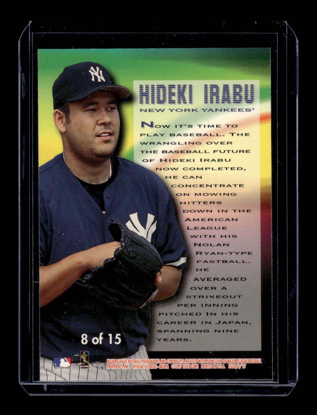 1997 Fleer "New Horizon #8 Hideki Irabu (New York Yankees)