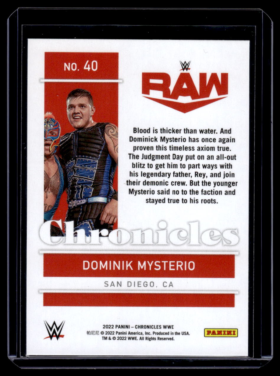 2022 Panini Chronicles WWE Dominik Mysterio #40