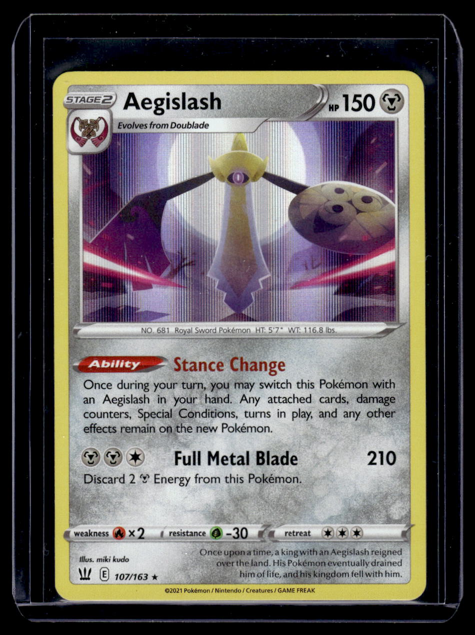 2021 Pokemon Battle Styles Aegislash Holo Card #107