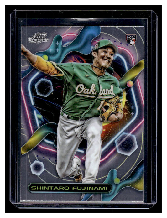 2023 Topps Chrome Cosmic #71 Shintaro Fujinami Rookie Card (Oakland A's)