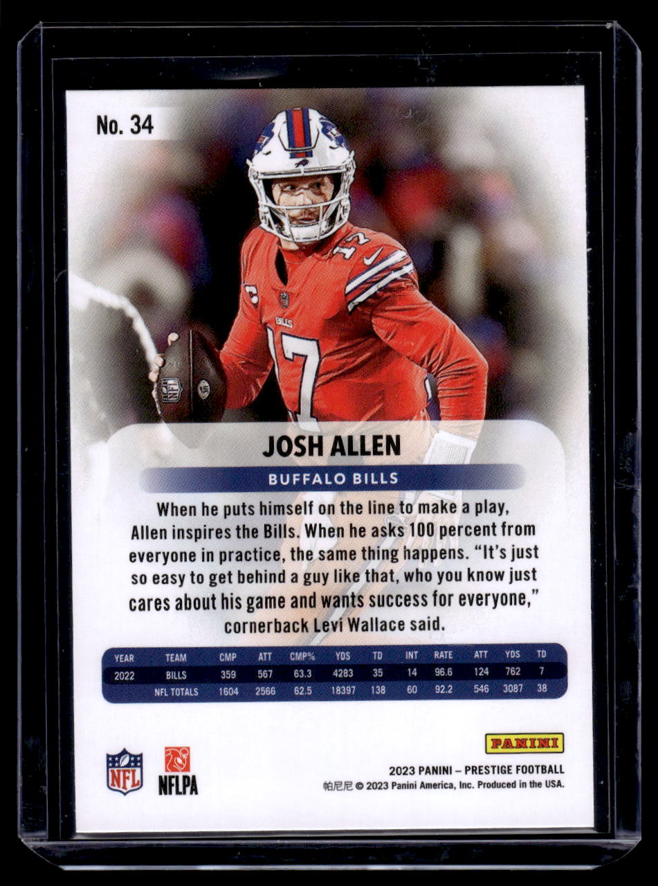 2023 Panini Prestige #34 Josh Allen (Buffalo Bills)