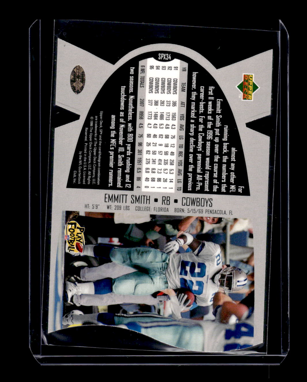 1997 SPx Die-Cut #34 Emmitt Smith (Dallas Cowboys)