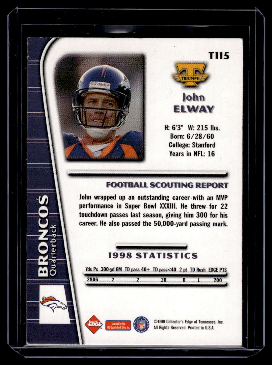 1999 Collector's Edge Triumph #t115 John Elway (Denver Broncos)