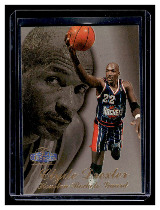 1997 Flair Showcase #43 Clyde Drexler (Houston Rockets)