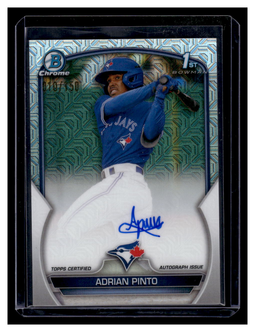 2023 Bowman Chrome #CPA-APIAdrian Pinto 1st Prospect Autograph #'d /150  (Toronto Blue Jays)