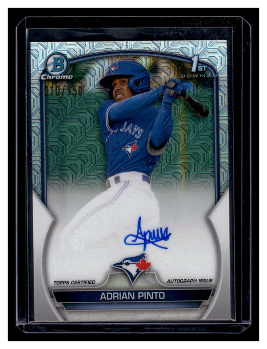 2023 Bowman Chrome #CPA-APIAdrian Pinto 1st Prospect Autograph #'d /150  (Toronto Blue Jays)