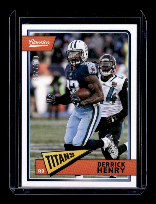 2018 Classics Red Back #96 Derrick Henry #'d 005/299 (Tennessee Titans)