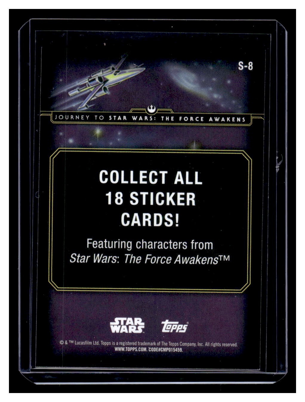 2015 Topps Star Wars Journey to The Force Awakens Stickers Stormtrooper #S-8