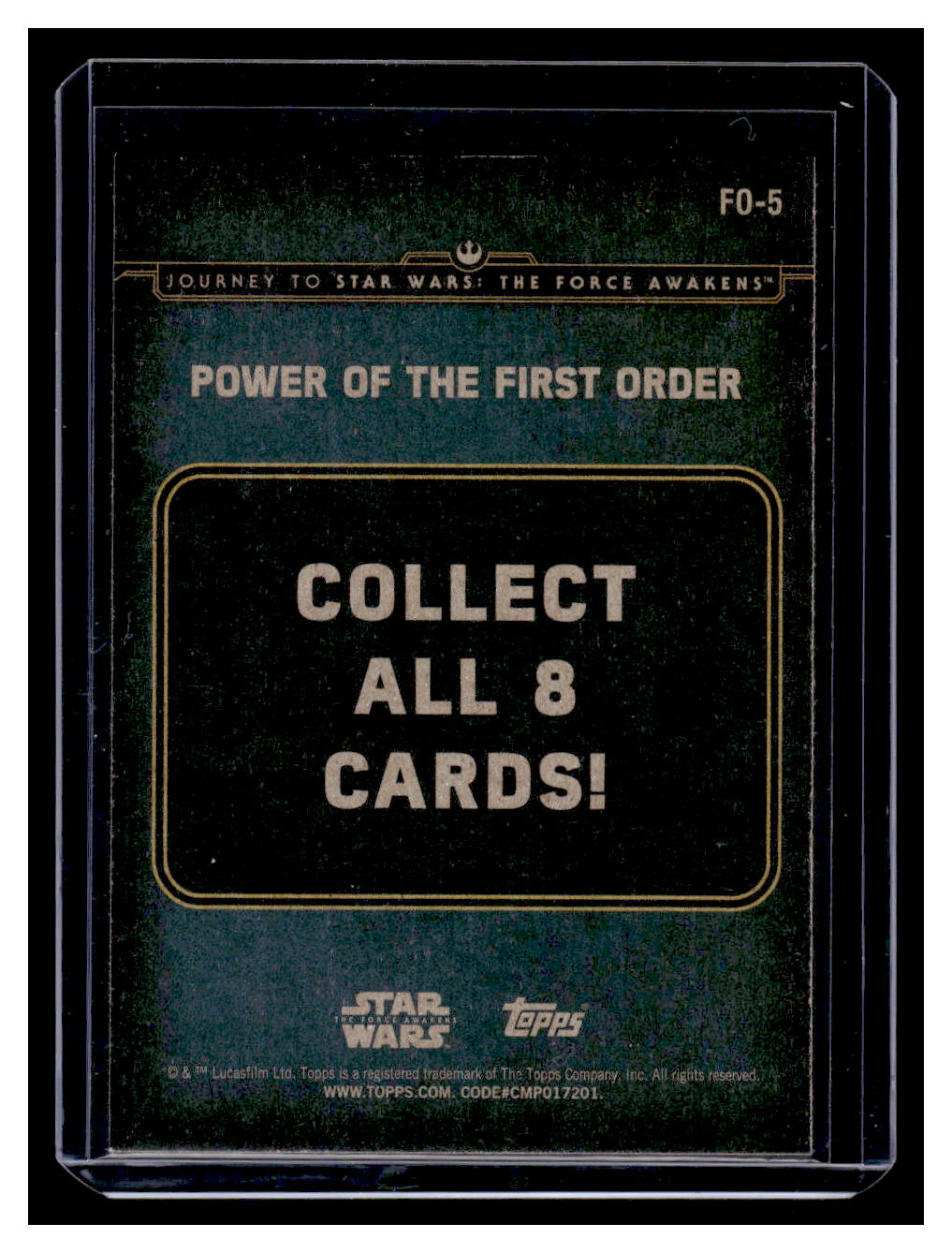 2015 Star Wars Journey to The Force Awakens Power First Order The Flametrooper #FO-5