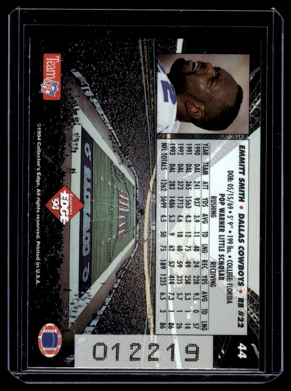 1994 Collector's Edge #44 Emmitt Smith (Dallas Cowboys)