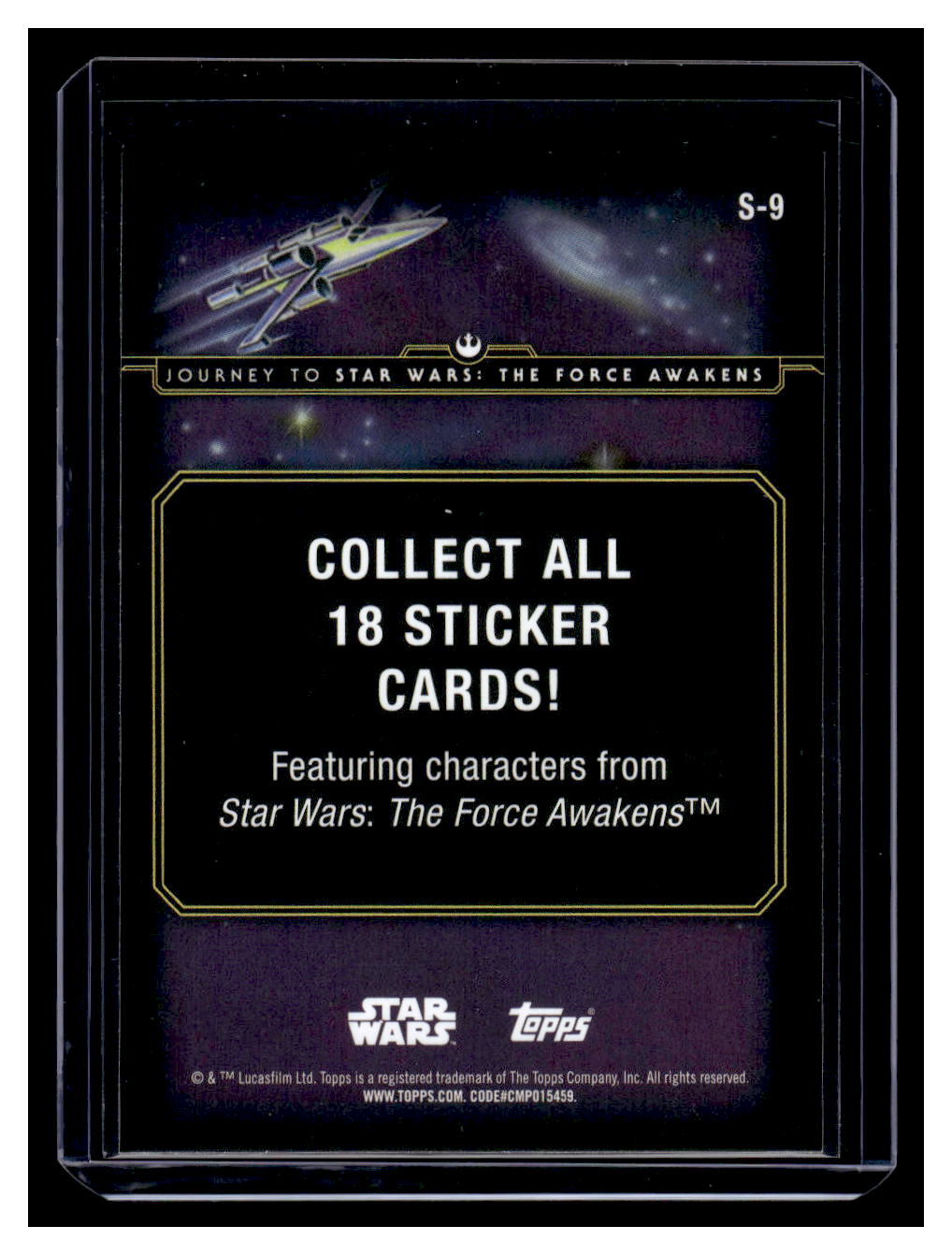 2015 Topps Star Wars Journey to The Force Awakens Stickers BB-8 #S-9