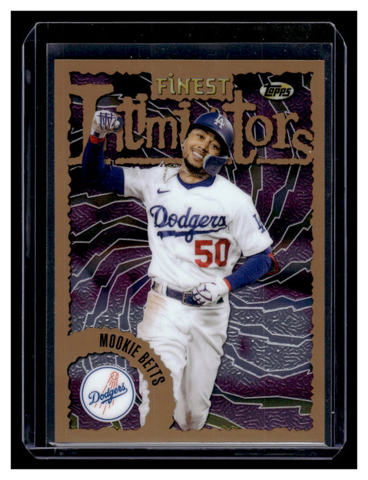 2023 Topps Finest #7 "Intimidators" Mookie Betts (Los Angeles Dodgers)