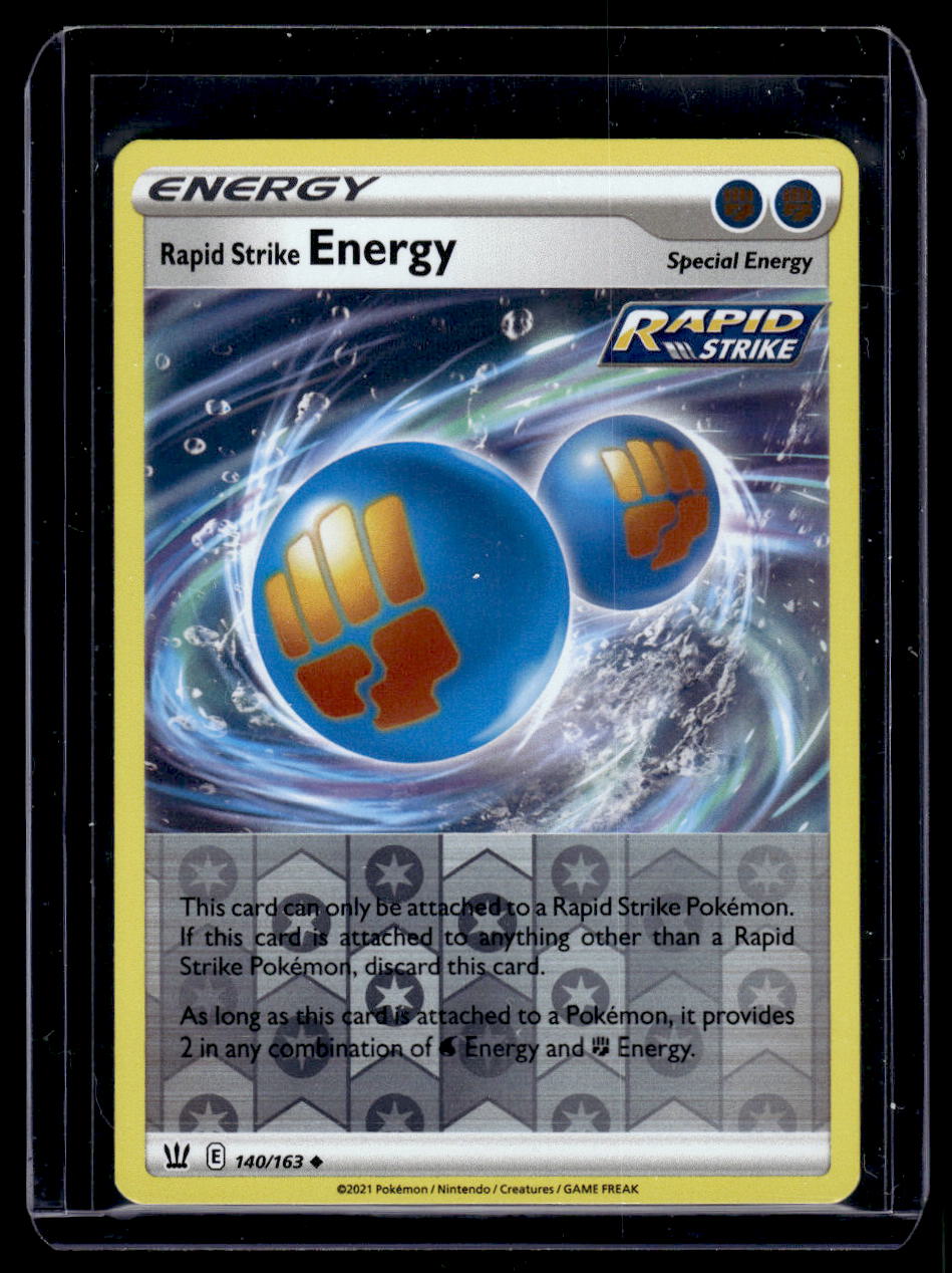 2021 Pokemon Battle Rapid Strike Energy Revese Holo Card #140