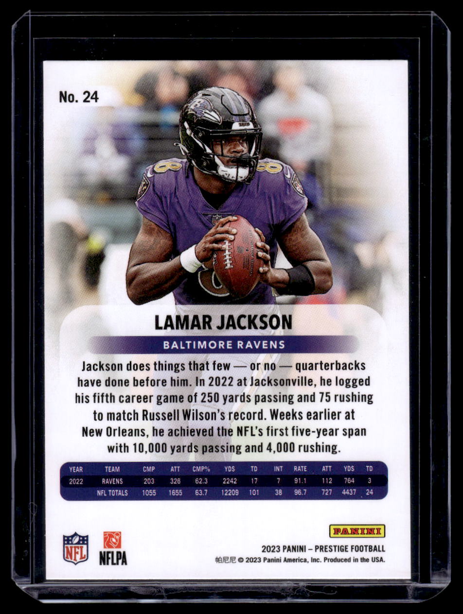 2023 Panini Prestige #24 Lamar Jackson (Baltimore Ravens)