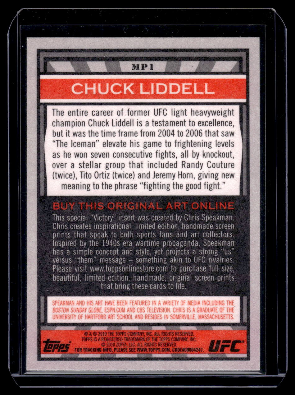 2010 Topps UFC Main Event Propaganda Chuck Liddell "The Iceman" #MP1