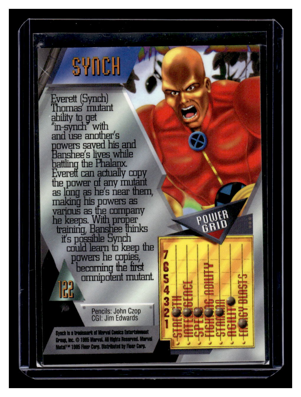 1995 Marvel Metal "Power Grid" Card #122 SYNCH