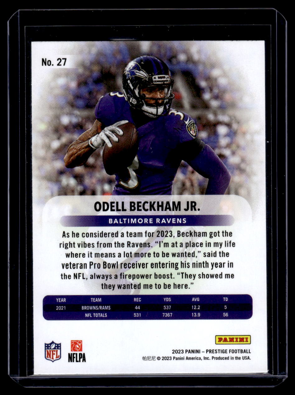 2023 Panini Prestige "Extra Points" #27 Odell Beckham Jr. (Baltimore Ravens)