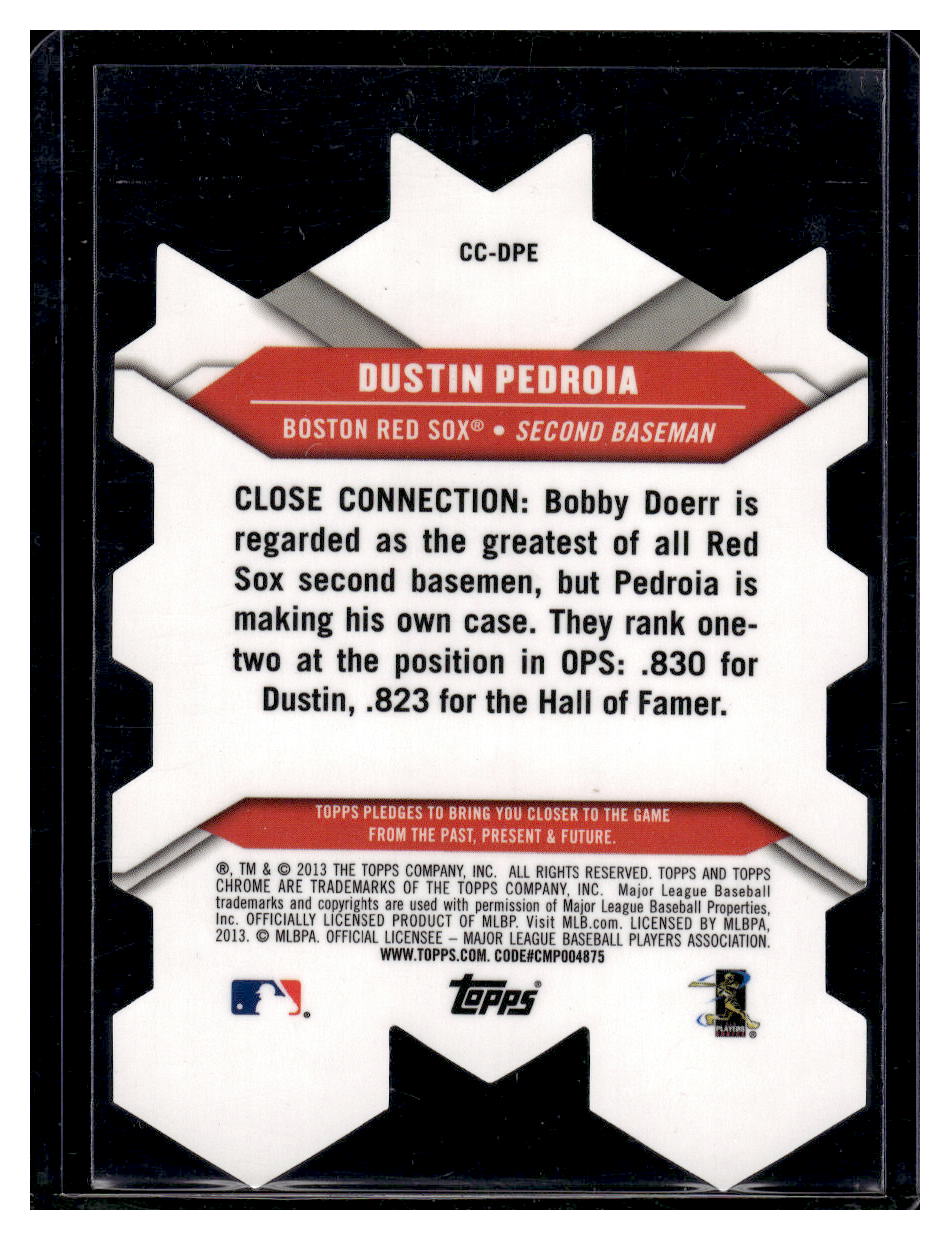 2013 Topps Chrome "Chrome Connections" Die-Cut #CC-DPE Dustin Pedroia (Boston Red Sox)