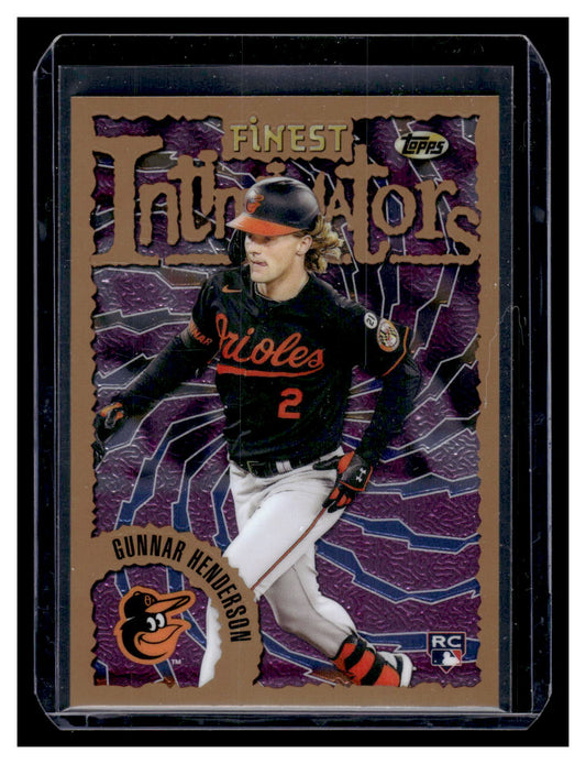 2023 Topps Finest #8 "Intimidators" Gunnar Henderson Rookie RC (Baltimore Orioles)