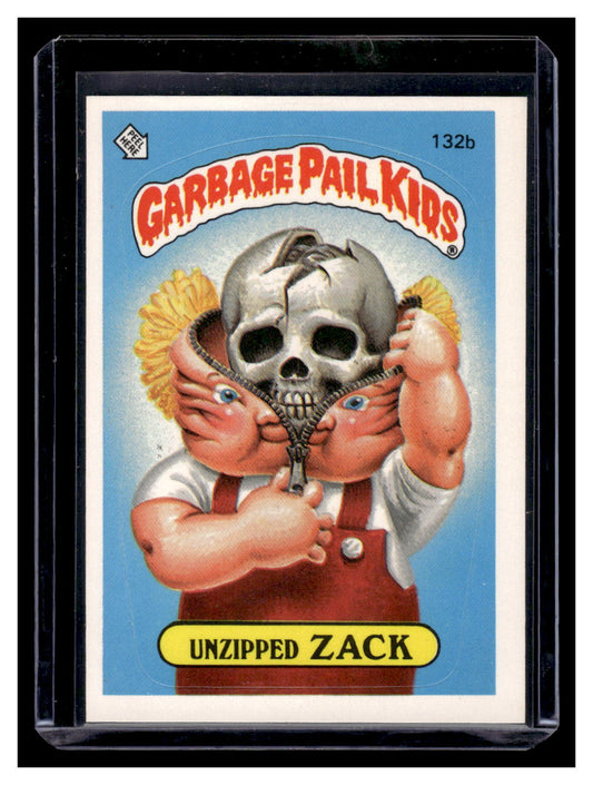 1986 Topps Garbage Pail Kids Unzipped Zack 132b